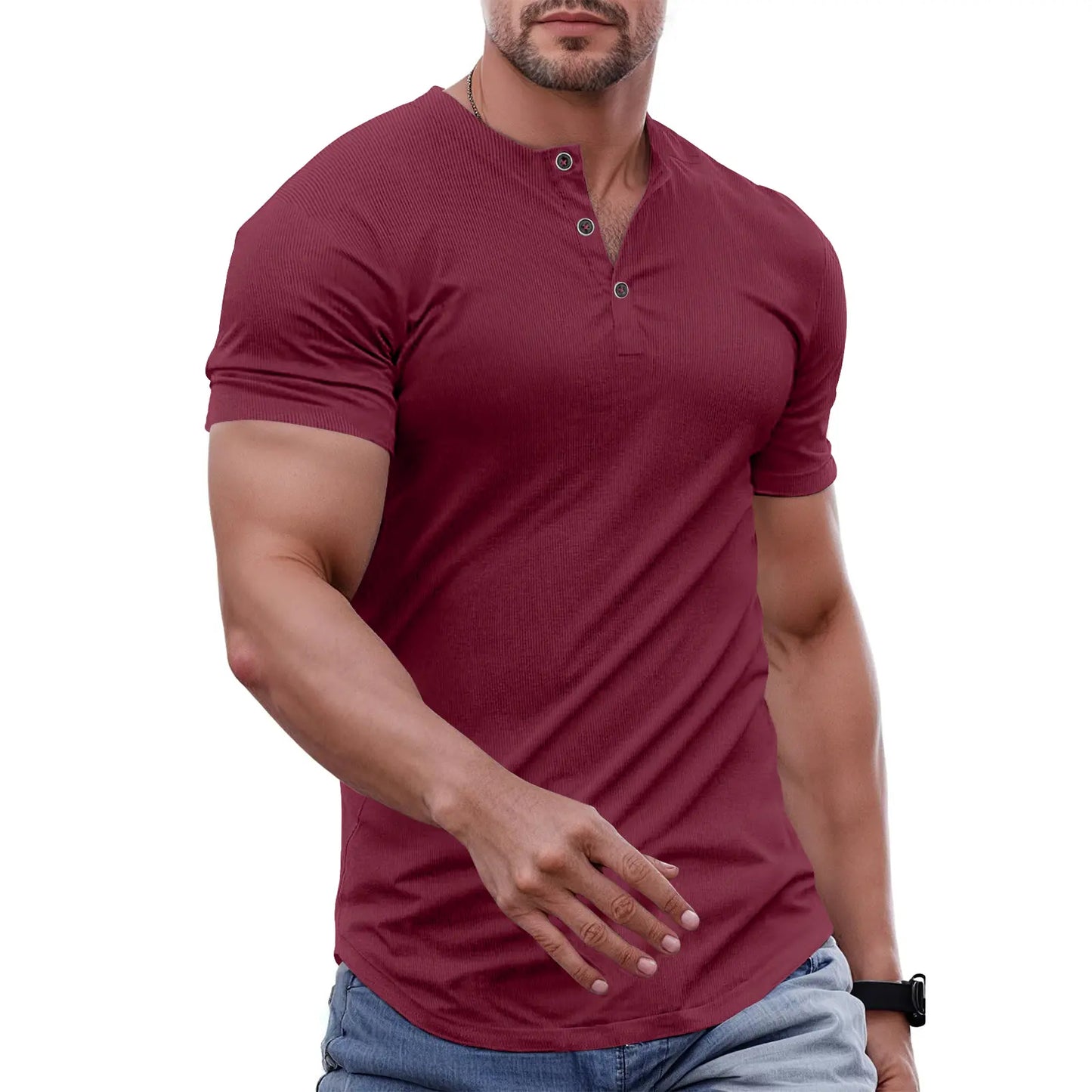 Stone Harbor Slim Fit Muscle Henley T-Shirt