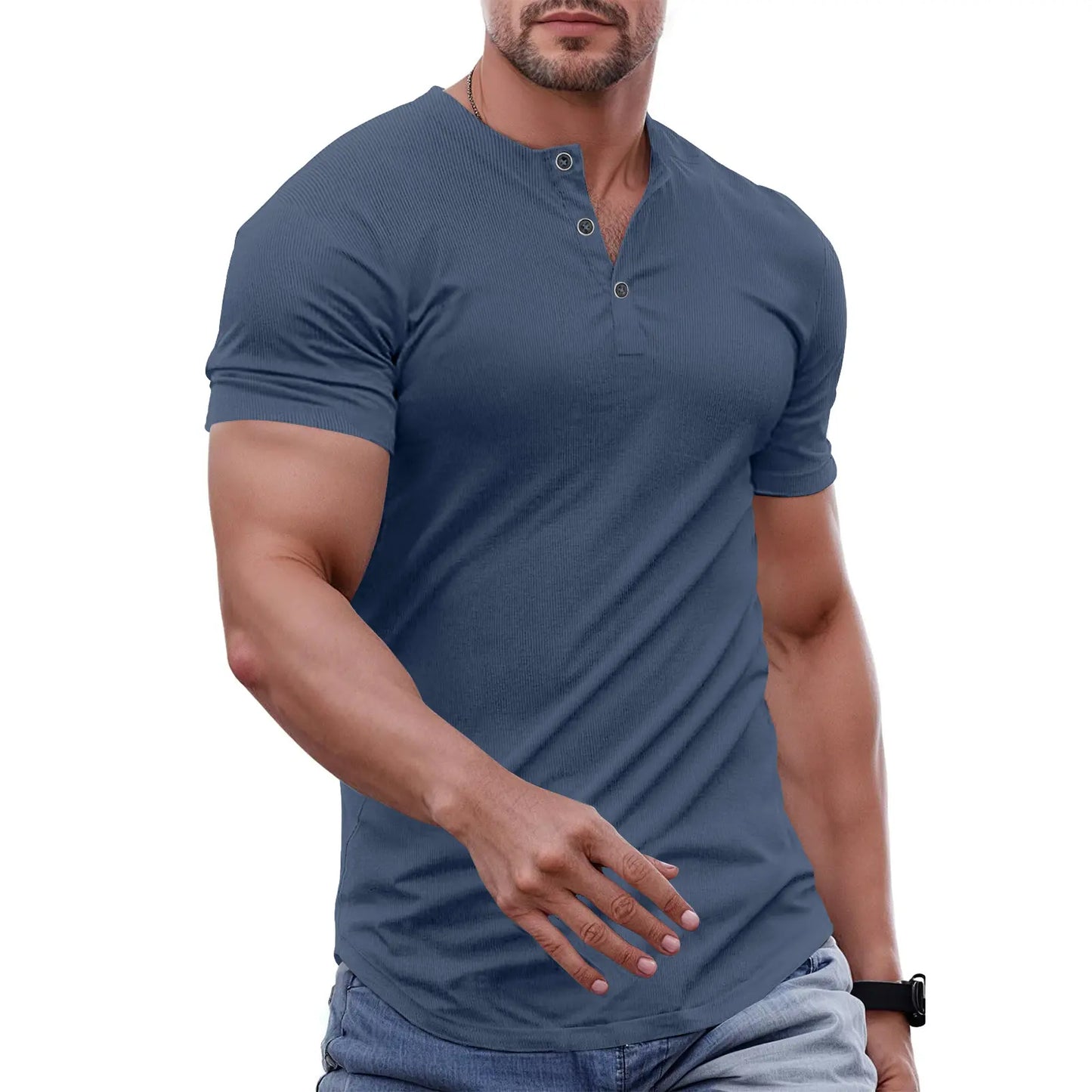 Stone Harbor Slim Fit Muscle Henley T-Shirt